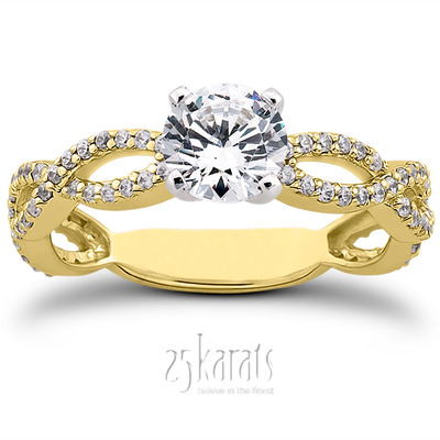 Bypass Style Diamond Engagement Ring (0.38 t.c.w.) - view 27