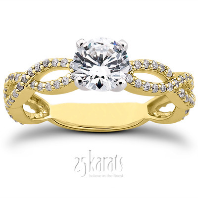 Bypass Style Diamond Engagement Ring (0.38 t.c.w.) - view 27 of 28