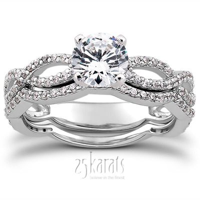 Bypass Style Diamond Engagement Ring (0.38 t.c.w.) - view 25