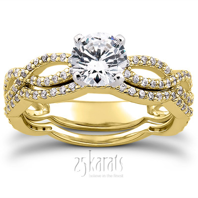 Bypass Style Diamond Engagement Ring (0.38 t.c.w.) - view 24