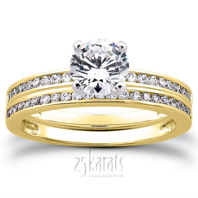 Classic Channel Set Petite Diamond Engagement Ring (0.15 t.c.w.) - view 26 of 30