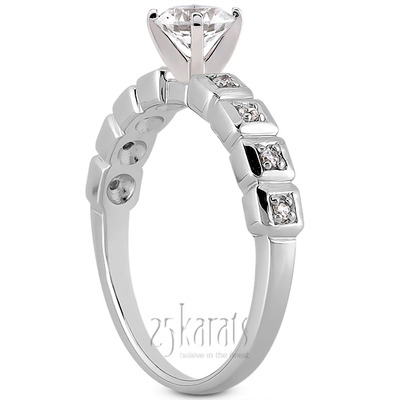 Pave Set Diamond Bridal Ring (0.08 t.c.w.) - view 27