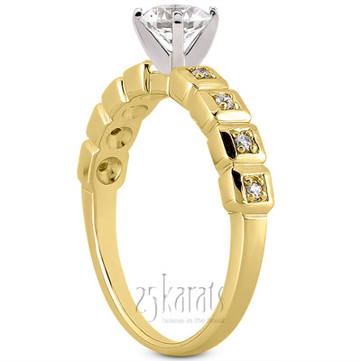 Pave Set Diamond Bridal Ring (0.08 t.c.w.) - view 26