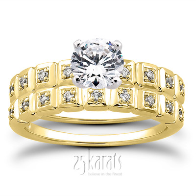 Pave Set Diamond Bridal Ring (0.08 t.c.w.) - view 24