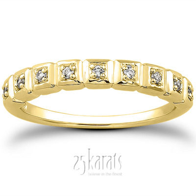 Pave Set Diamond Wedding band(0.09 ct. tw.) - view 2