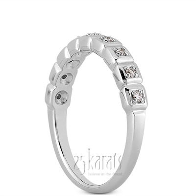 Pave Set Diamond Wedding band(0.09 ct. tw.) - view 3