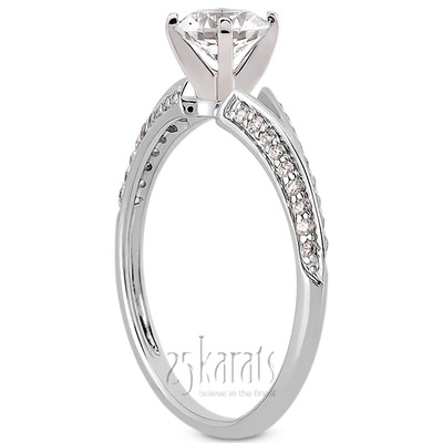 Pave Set Split Shank Diamond Bridal Ring (0.18 t.c.w.) - view 27