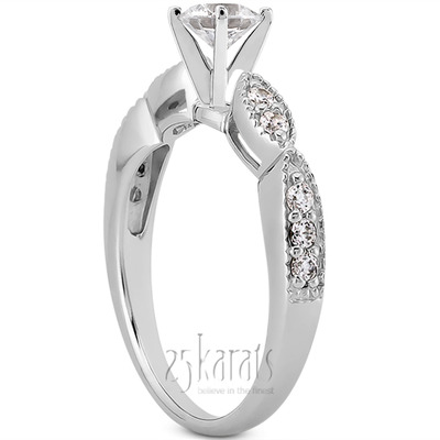 Fancy Shank Petite Diamond Engagement Ring  (0.20 t.c.w.) - view 27