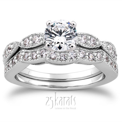 Fancy Shank Petite Diamond Engagement Ring  (0.20 t.c.w.) - view 25