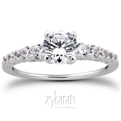 Shared Prong Diamond Engagement Ring (0.37 t.c.w.) - view 15 of 28