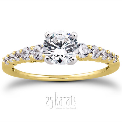 Shared Prong Diamond Engagement Ring (0.37 t.c.w.) - view 28