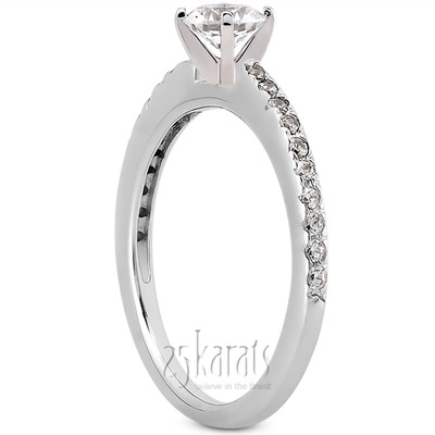 Petite Pave Set Diamond Bridal Ring (0.20 t.c.w.) - view 27