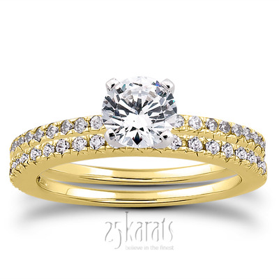 Petite Pave Set Diamond Bridal Ring (0.20 t.c.w.) - view 24