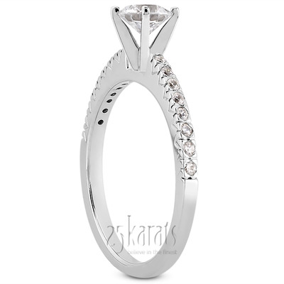 Diamond Accented Petite Engagement Ring (0.16 t.c.w.) - view 27