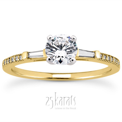 Multi Shape Pave Set Diamond Engagement Ring (0.15 ct. t.w.) - view 28