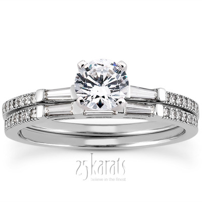 Multi Shape Pave Set Diamond Engagement Ring (0.15 ct. t.w.) - view 25