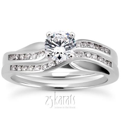 Channel Setting Round Diamond Engagement Ring (0.10 ct. t.w.) - view 26