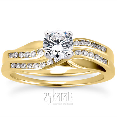 Channel Setting Round Diamond Engagement Ring (0.10 ct. t.w.) - view 25