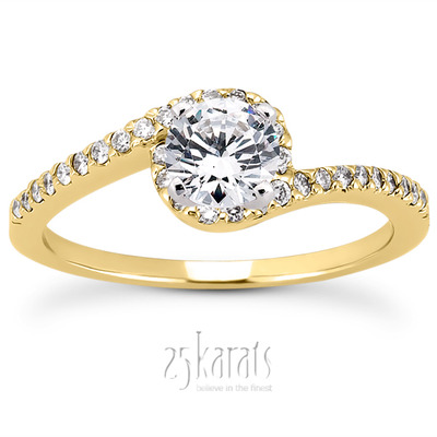 Halo Design Diamond Bridal Ring (0.16 t.c.w.) - view 28