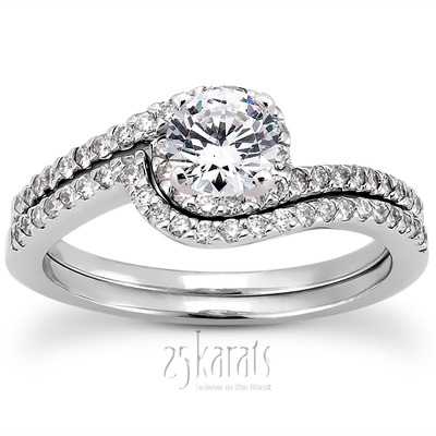 Halo Design Diamond Bridal Ring (0.16 t.c.w.) - view 25