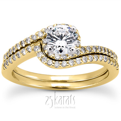 Halo Design Diamond Bridal Ring (0.16 t.c.w.) - view 24