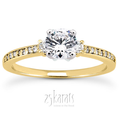 Pave Set Diamond Bridal Ring (0.18 t.c.w.) - view 28