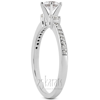 Pave Set Diamond Bridal Ring (0.18 t.c.w.) - view 27