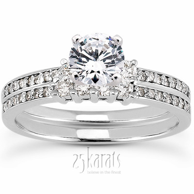 Pave Set Diamond Bridal Ring (0.18 t.c.w.) - view 25