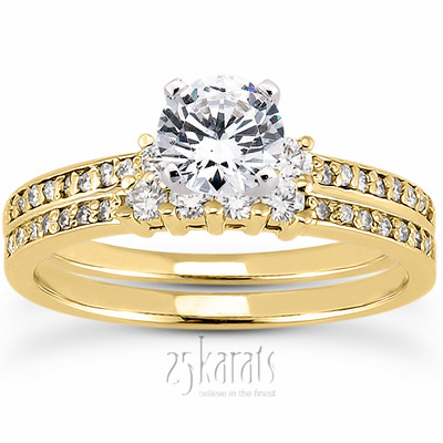 Pave Set Diamond Bridal Ring (0.18 t.c.w.) - view 24