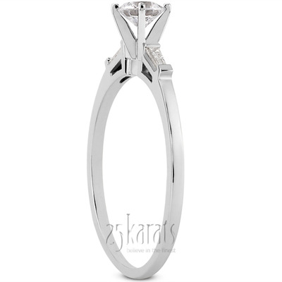 Tapered Baguette Diamond Engagement Ring (0.12 t.c.w.) - view 27