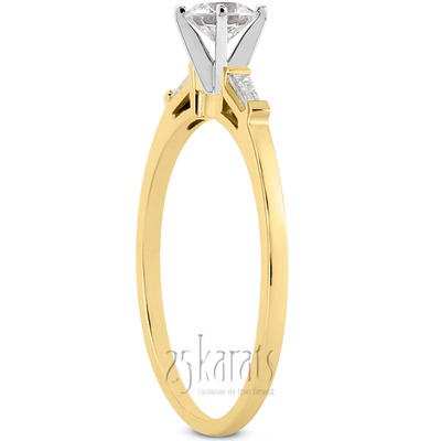 Tapered Baguette Diamond Engagement Ring (0.12 t.c.w.) - view 26