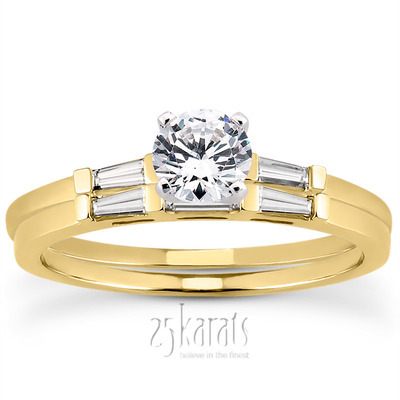 Tapered Baguette Diamond Engagement Ring (0.12 t.c.w.) - view 24 of 28