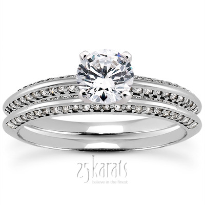 Diamond Accented Bridal Ring (0.24 t.c.w.) - view 25