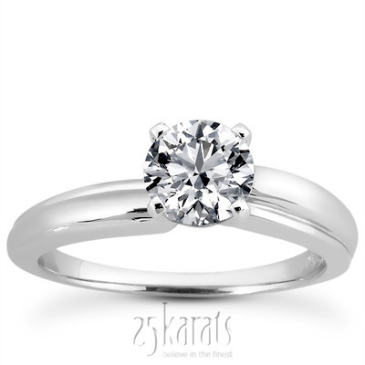 Elegant Solitaire Diamond Engagement Ring - view 1 of 4