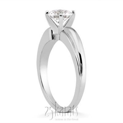 Elegant Solitaire Diamond Engagement Ring - view 3