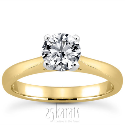 Solitaire Diamond Engagement Ring - view 3