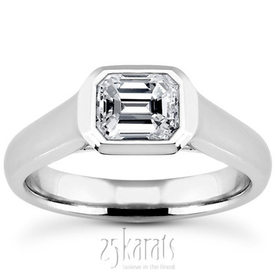 Designer emerald cut diamond engagement rings