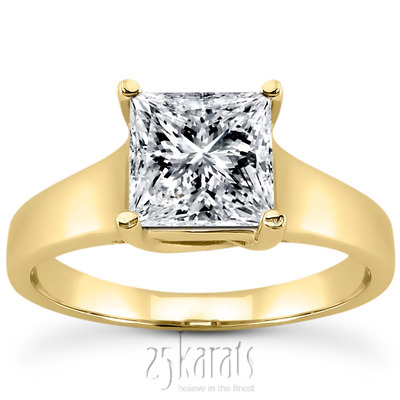 Trellis Solitaire Engagement Ring  - view 3