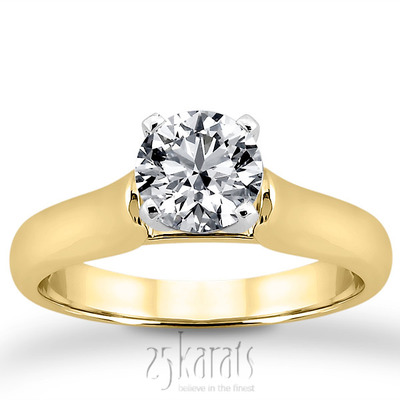 Diamond Solitaire Engagement Ring - view 2