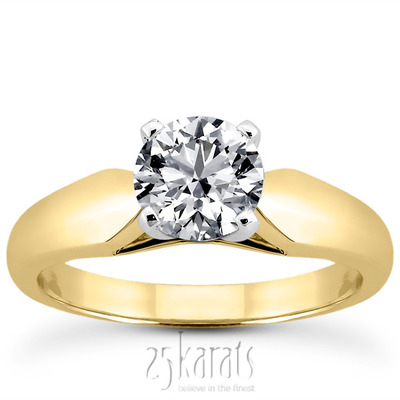 Elegant Solitaire Diamond Engagement Ring - view 2