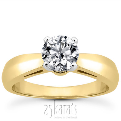 Trendy Diamond Engagement Ring - view 2