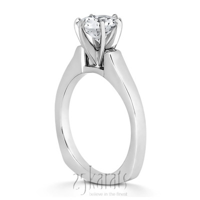 Six-Prong Solitaire Diamond Engagement Ring - view 3