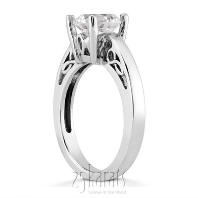 Prong Set Solitaire Diamond Engagement Ring (0.50 ct.) - view 3