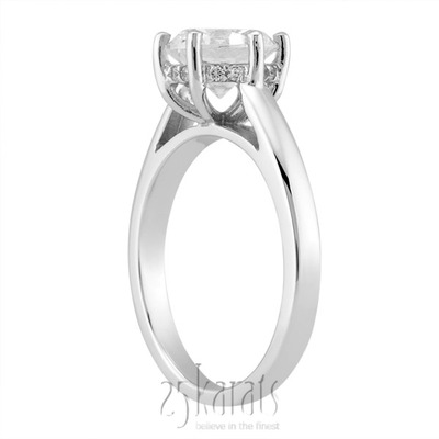 Prong Set  Solitaire Diamond Engagement Ring (0.06 ct.tw.) - view 3