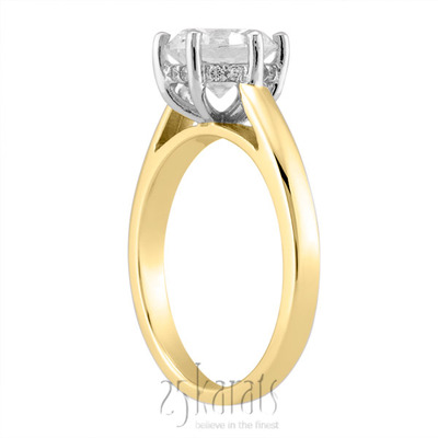 Prong Set Solitaire Diamond Engagement Ring (0.04 ct. t.w.) - view 4