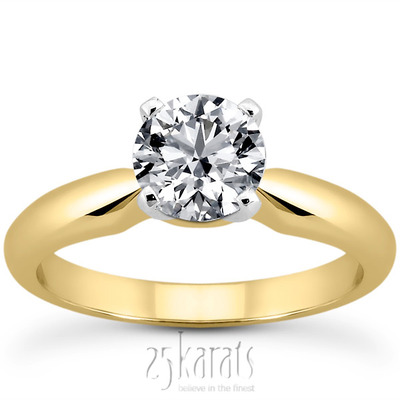 Elegant Solitaire Diamond Engagement Ring - view 2