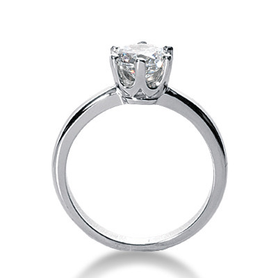 Round Cut U-Prong Set Engagement Ring - view 2