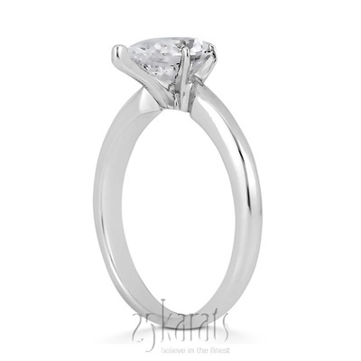 Pear Shape Solitaire Diamond Bridal Ring  - view 3