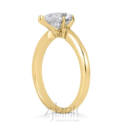 Pear Shape Solitaire Diamond Bridal Ring  - view 4