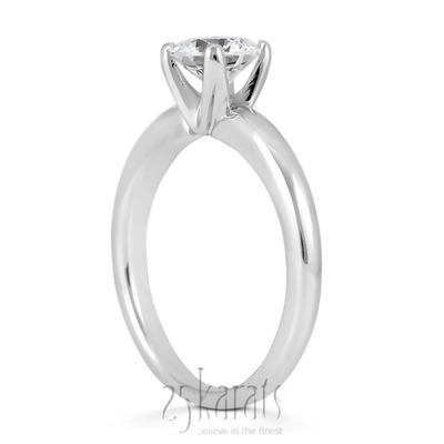 Prong Set Solitaire Diamond Bridal Ring (0.50 ct.) - view 4